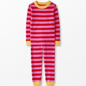 Hanna Anderson Striped Pajamas Size 8 NWT